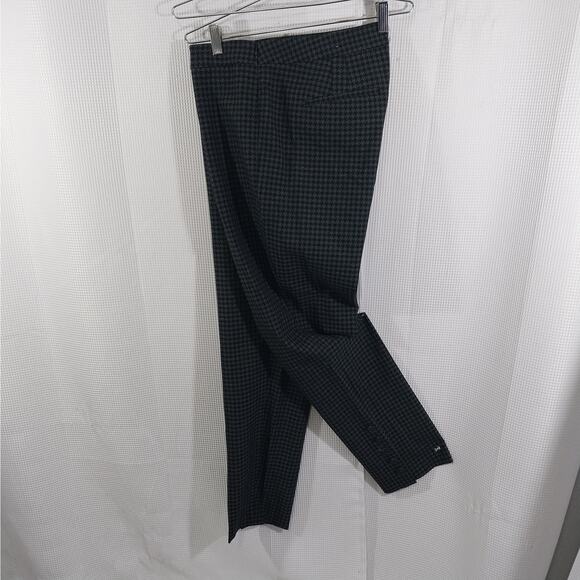 NWOT! TALBOTS! BLACK & GRAY HOUNDSTOOTH, BUTTON ANKLE DETAIL PANTS, SLACKS!SZ 12 - Picture 2 of 12